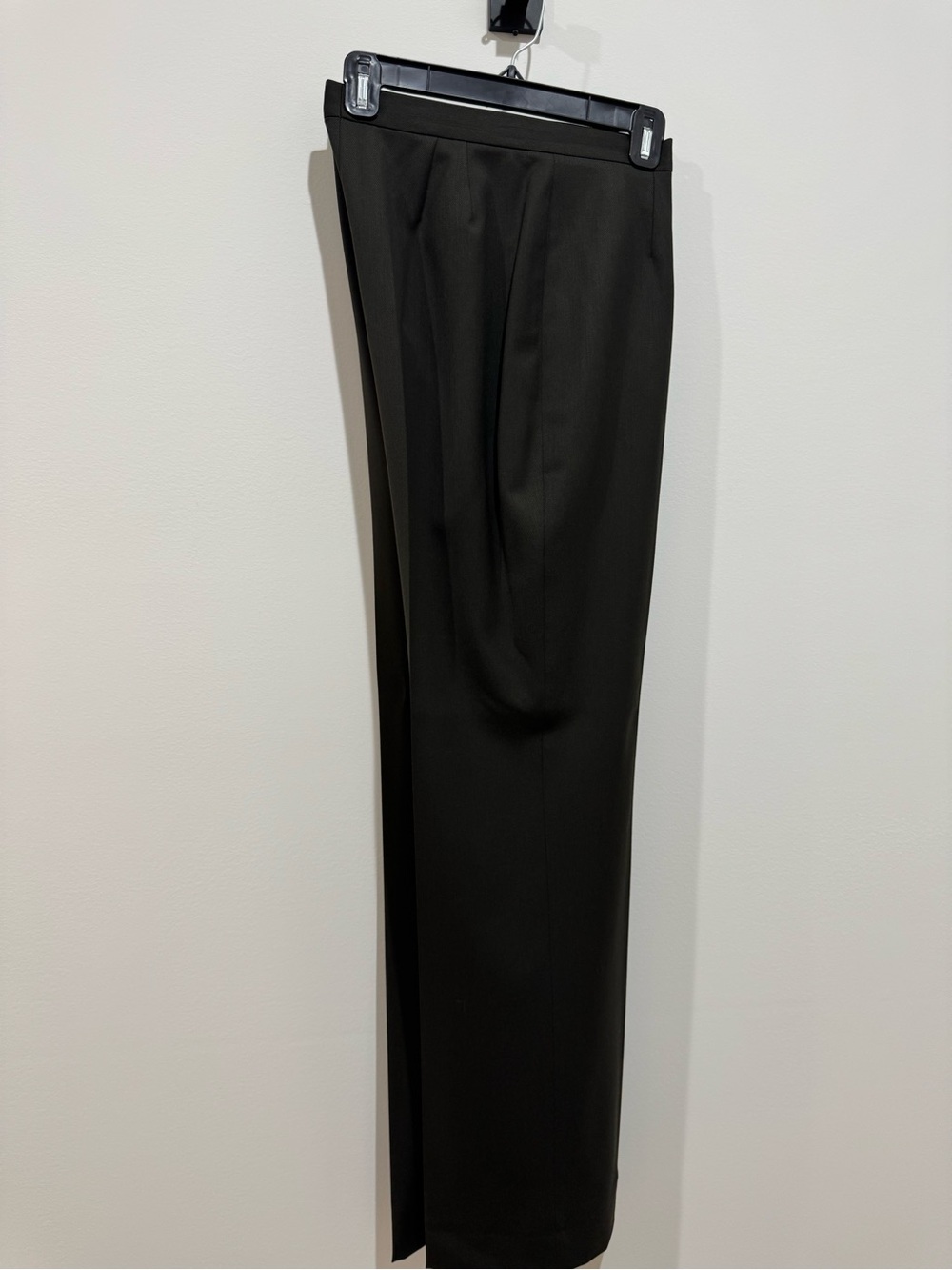 Zanella women’s olive wool twill Dress Pants size10 straight leg made in Italy